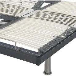 EBAC LITERIE Sommier électrique S50 -Lattes Bois -Réglage Fermeté Zone Lombaires -2x70x190 -Gris - Bois Clair 9 EBAC LITERIE Sommier électrique S50 -Lattes Bois -Réglage Fermeté Zone Lombaires -2x70x190 -Gris - Bois Clair -Sommier Soldes 14371064 3