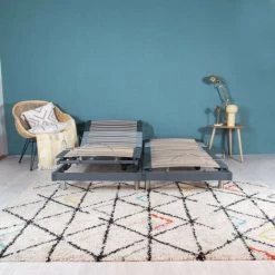 EBAC LITERIE Sommier électrique S50 -Lattes Bois -Réglage Fermeté Zone Lombaires -2x70x190 -Gris - Bois Clair 10 EBAC LITERIE Sommier électrique S50 -Lattes Bois -Réglage Fermeté Zone Lombaires -2x70x190 -Gris - Bois Clair -Sommier Soldes 14371064 4