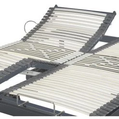 EBAC LITERIE Sommier électrique S50 -Lattes Bois -Réglage Fermeté Zone Lombaires -2x70x190 -Gris - Bois Clair 11 EBAC LITERIE Sommier électrique S50 -Lattes Bois -Réglage Fermeté Zone Lombaires -2x70x190 -Gris - Bois Clair -Sommier Soldes 14371064 5