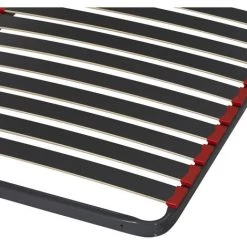EBAC LITERIE Sommier à Lattes + Pieds 90x200 Iota - 18 Lattes Bois - Fabrication Française - Gris -Sommier Soldes 14371081 2