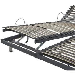 EBAC LITERIE Sommiers Relax Manuel SB28-Lattes Bois-Réglage Fermeté Zone Lombaires-140x190-Gris - Bois Clair 7 EBAC LITERIE Sommiers Relax Manuel SB28-Lattes Bois-Réglage Fermeté Zone Lombaires-140x190-Gris - Bois Clair -Sommier Soldes 14371089 3