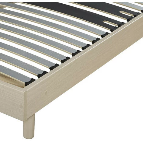 EBAC LITERIE Sommier + Jeu De Pieds 90x190 Decokit 18 Lattes Chêne Clair - Bois Clair 4 EBAC LITERIE Sommier + Jeu De Pieds 90x190 Decokit 18 Lattes Chêne Clair - Bois Clair – Image 2