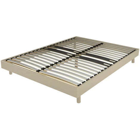 EBAC LITERIE Sommier + Jeu De Pieds 140x190 Decokit 2x18 Lattes Chêne Clair - Bois Clair 3 EBAC LITERIE Sommier + Jeu De Pieds 140x190 Decokit 2x18 Lattes Chêne Clair - Bois Clair