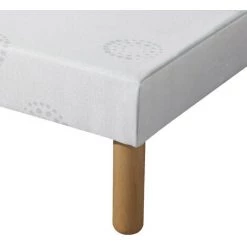 EBAC LITERIE Sommier Tapissier + Jeu De Pieds 80x190 Sigma 12 Lattes - Blanc -Sommier Soldes 14371155 2