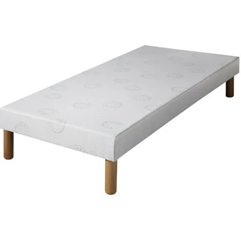 EBAC LITERIE Sommier Tapissier + Jeu De Pieds 90x190 Sigma 12 Lattes - Blanc 3 EBAC LITERIE Sommier Tapissier + Jeu De Pieds 90x190 Sigma 12 Lattes - Blanc