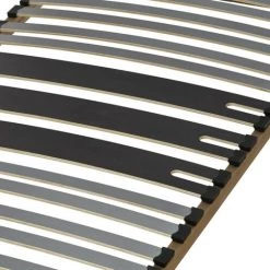 EBAC LITERIE Sommier à Lattes + Pieds 90x190 C317 - 17 Lattes Bois - Fabrication Française - Marron -Sommier Soldes 14371158 3