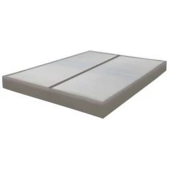 EBAC LITERIE Sommier Tapissier 70+70x190 Omega Simili Taupe 18 Lattes - Taupe