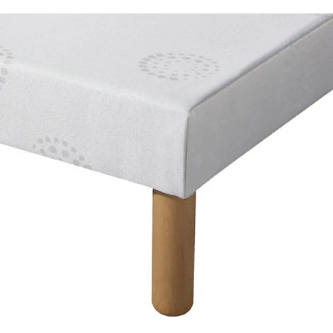EBAC LITERIE Sommier Tapissier + Jeu De Pieds 90x200 Sigma 13 Lattes - Blanc 4 EBAC LITERIE Sommier Tapissier + Jeu De Pieds 90x200 Sigma 13 Lattes - Blanc â Image 2