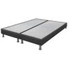 EBAC LITERIE Sommier Tapissier + Jeu De Pieds 70+70x190 Omega Simili Gris 18 Lattes - Gris