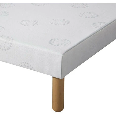 EBAC LITERIE Sommier Tapissier + Jeu De Pieds 140x200 Sigma 13 Lattes - Blanc 4 EBAC LITERIE Sommier Tapissier + Jeu De Pieds 140x200 Sigma 13 Lattes - Blanc – Image 2
