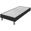 EBAC LITERIE Sommier Tapissier + Jeu De Pieds 70x190 Omega Anthracite 18 Lattes - Anthracite -Sommier Soldes 14371288 1