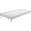 EBAC LITERIE Sommier Tapissier + Jeu De Pieds 90x190 Omega Blanc 18 Lattes - Blanc -Sommier Soldes 14371308 1