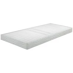 EBAC LITERIE Sommier Tapissier 80x200 Omega Blanc 18 Lattes - Blanc