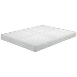 EBAC LITERIE Sommier Tapissier 120x190 Omega Blanc 2x18 Lattes - Blanc