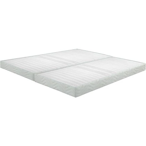 EBAC LITERIE Sommier Tapissier 70+70x190 Omega Blanc 18 Lattes - Blanc 3 EBAC LITERIE Sommier Tapissier 70+70x190 Omega Blanc 18 Lattes - Blanc