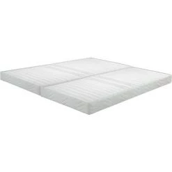 EBAC LITERIE Sommier Tapissier 90+90x200 Omega Blanc 18 Lattes - Blanc