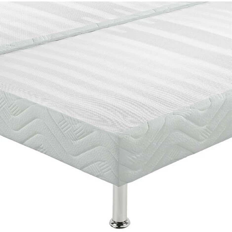 EBAC LITERIE Sommier Tapissier + Jeu De Pieds 70+70x190 Omega Blanc 18 Lattes - Blanc 4 EBAC LITERIE Sommier Tapissier + Jeu De Pieds 70+70x190 Omega Blanc 18 Lattes - Blanc – Image 2