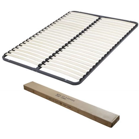 EBAC LITERIE Sommier Démontable 160x200 22 Lattes - 44 Lattes Bois - Fabrication Française - Gris 3 EBAC LITERIE Sommier Démontable 160x200 22 Lattes - 44 Lattes Bois - Fabrication Française - Gris