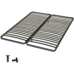 EBAC LITERIE Sommier à Lattes 2x70x190 C220 - 40 Lattes Bois - Fabrication Française - Gris