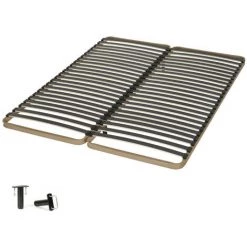 EBAC LITERIE Sommier à Lattes 2x80x200 C224 - 48 Lattes Bois - Fabrication Française - Marron