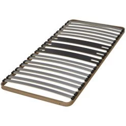 EBAC LITERIE Sommier à Lattes 90x190 C317 - 17 Lattes Bois - Fabrication Française - Marron