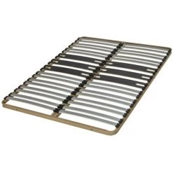 EBAC LITERIE Sommier à Lattes 140x190 C317 - 34 Lattes Bois - Fabrication Française - Marron