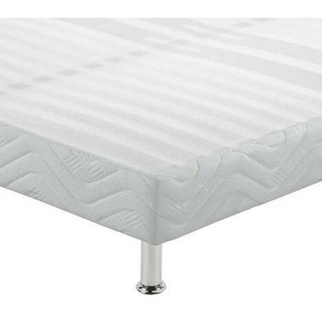 EBAC LITERIE Sommier Tapissier + Jeu De Pieds 140x200 Omega Blanc 2x18 Lattes - Blanc 4 EBAC LITERIE Sommier Tapissier + Jeu De Pieds 140x200 Omega Blanc 2x18 Lattes - Blanc – Image 2