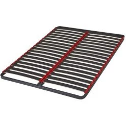 EBAC LITERIE Sommier à Lattes 140x200 C39 - 36 Lattes Bois - Fabrication Française - Gris