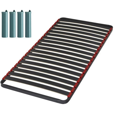 EBAC LITERIE Sommier à Lattes + Pieds 80x190 C39 - 18 Lattes Bois - Fabrication Française - Gris 3 EBAC LITERIE Sommier à Lattes + Pieds 80x190 C39 - 18 Lattes Bois - Fabrication Française - Gris