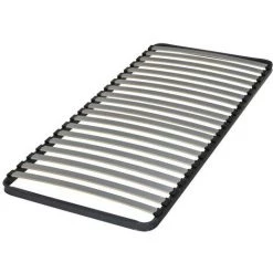 EBAC LITERIE Sommier à Lattes 90x190 Epsilon - 20 Lattes Bois - Fabrication Française - Gris