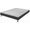 EBAC LITERIE Sommier Tapissier + Jeu De Pieds 120x190 Omega Simili Gris 2x18 Lattes - Gris -Sommier Soldes 14371440 1
