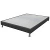EBAC LITERIE Sommier Tapissier + Jeu De Pieds 140x200 Omega Simili Gris 2x18 Lattes - Gris