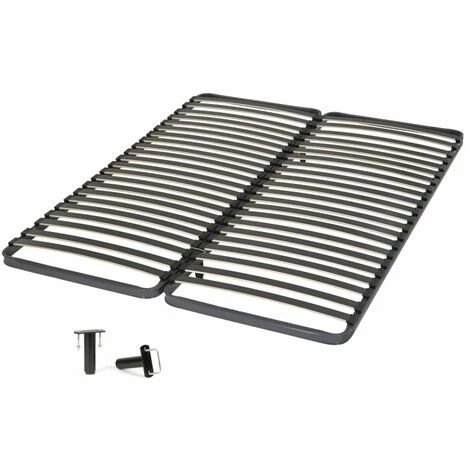 EBAC LITERIE Sommier à Lattes 2x80x200 Epsilon - 40 Lattes Bois - Fabrication Française - Gris 3 EBAC LITERIE Sommier à Lattes 2x80x200 Epsilon - 40 Lattes Bois - Fabrication Française - Gris