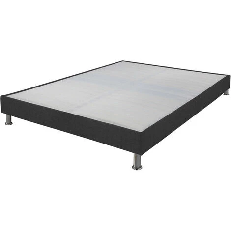EBAC LITERIE Sommier Tapissier + Jeu De Pieds 140x190 Omega Anthracite 2x18 Lattes - Anthracite 3 EBAC LITERIE Sommier Tapissier + Jeu De Pieds 140x190 Omega Anthracite 2x18 Lattes - Anthracite
