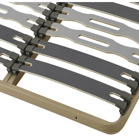 EBAC LITERIE Sommier à Lattes + Pieds 140x190 Zeta - 26 Lattes Bois - Fabrication Française - Marron 4 EBAC LITERIE Sommier à Lattes + Pieds 140x190 Zeta - 26 Lattes Bois - Fabrication Française - Marron – Image 2