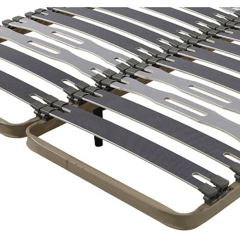 EBAC LITERIE Sommier à Lattes + Pieds 2x80x200 Zeta - 26 Lattes Bois - Fabrication Française - Marron 4 EBAC LITERIE Sommier à Lattes + Pieds 2x80x200 Zeta - 26 Lattes Bois - Fabrication Française - Marron – Image 2