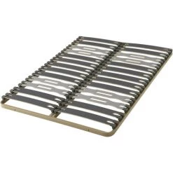 EBAC LITERIE Sommier à Lattes 140x200 Zeta - 26 Lattes Bois - Fabrication Française - Marron