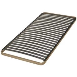 EBAC LITERIE Sommier à Lattes 90x200 Theta - 24 Lattes Bois - Fabrication Française - Marron