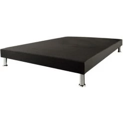 EBAC LITERIE Sommier Tapissier + Jeu De Pieds 160x200 Deco 13 Lattes - Anthracite