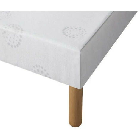 EBAC LITERIE Sommier Tapissier + Jeu De Pieds 70+70x190 Sigma 12 Lattes - Blanc 4 EBAC LITERIE Sommier Tapissier + Jeu De Pieds 70+70x190 Sigma 12 Lattes - Blanc – Image 2