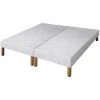 EBAC LITERIE Sommier Tapissier + Jeu De Pieds 80+80x200 Sigma 13 Lattes - Blanc
