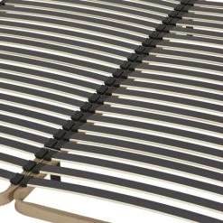 EBAC LITERIE Sommier à Lattes + Pieds 2x80x200 Theta - 48 Lattes Bois - Fabrication Française - Marron -Sommier Soldes 14371659 2