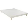 Sommier Essenzia Déco Beige 140x190 - Blanc -Sommier Soldes 15134590 1