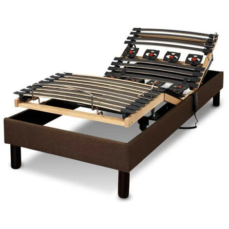 Sommier Electrique Essenzia Zen EMOTION MARRON 90x200 - Blanc 4 Sommier Electrique Essenzia Zen EMOTION MARRON 90x200 - Blanc – Image 2