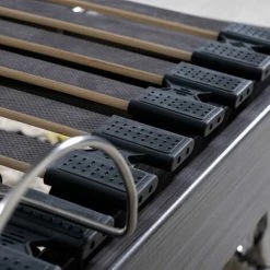 EBAC LITERIE Sommier électrique S62+Lattes Bois - Réglage Fermeté Zone Lombaires - 2x70x190 - Gris - Bois Clair -Sommier Soldes 15355935 5