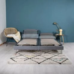 EBAC LITERIE Sommier électrique S62+Lattes Bois - Réglage Fermeté Zone Lombaires - 2x90x200 - Gris - Bois Clair 9 EBAC LITERIE Sommier électrique S62+Lattes Bois - Réglage Fermeté Zone Lombaires - 2x90x200 - Gris - Bois Clair -Sommier Soldes 15355937 3