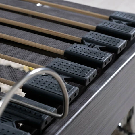 EBAC LITERIE Sommier électrique S62+Lattes Bois - Réglage Fermeté Zone Lombaires - 2x90x200 - Gris - Bois Clair 7 EBAC LITERIE Sommier électrique S62+Lattes Bois - Réglage Fermeté Zone Lombaires - 2x90x200 - Gris - Bois Clair – Image 5