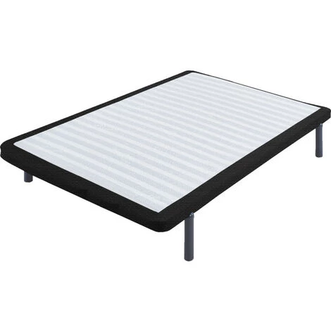 EBAC LITERIE Sommier à Lattes + Pieds 140x190 SR22 - 40 Lattes Bois - Fabrication Française - Gris 3 EBAC LITERIE Sommier à Lattes + Pieds 140x190 SR22 - 40 Lattes Bois - Fabrication Française - Gris