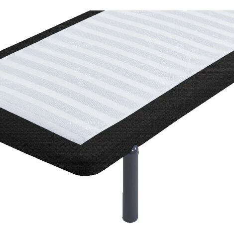 EBAC LITERIE Sommier à Lattes + Pieds 140x190 SR22 - 40 Lattes Bois - Fabrication Française - Gris 4 EBAC LITERIE Sommier à Lattes + Pieds 140x190 SR22 - 40 Lattes Bois - Fabrication Française - Gris – Image 2