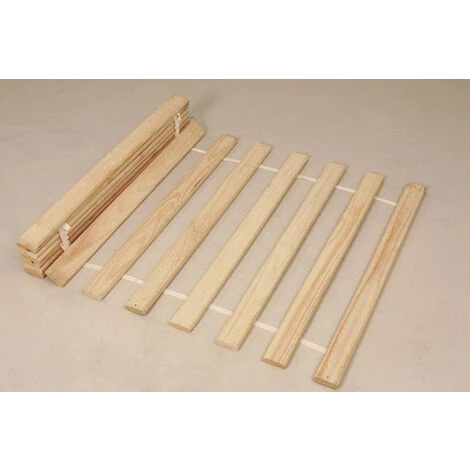 Sommier à 13 Lattes En Pin Massif Pour Lit 1 Personne, 198 X 90 X 2 Cm -PEGANE- 4 Sommier à 13 Lattes En Pin Massif Pour Lit 1 Personne, 198 X 90 X 2 Cm -PEGANE- – Image 2
